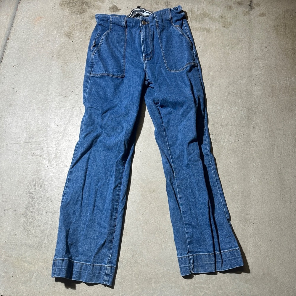 Autres Filles Jeans Womens 14 Blue High Rise Bootcut Y2K Wide Leg‎ Baggy Pants